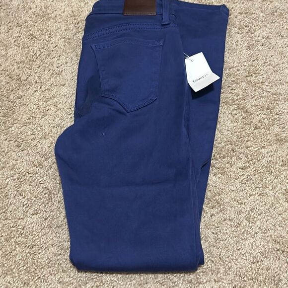 Level 99 Womens 26 Janice Midrise Ultra Skinny Jean Solid Blue Stretch Denim New - Picture 9 of 9